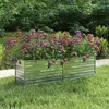 Image de vidaXL Lit surélevé de jardin 160x40x45 cm Acier galvanisé Argenté