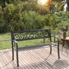 Image de Vidaxl Banc De Jardin 125 Cm Acier Noir