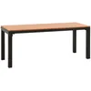Image de Vidaxl Banc De Jardin 110 Cm Acier Et Wpc Marron Et Noir