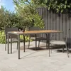 Image de Vidaxl Table De Jardin 190x90x75 Cm RÃ©sine TressÃ©e/Bois D'acacia Gris