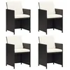 Image de vidaXL Chaises de jardin lot de 4 Résine tressée Noir316745