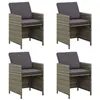 Image de vidaXL Chaises de jardin avec coussins lot de 4 Résine tressée Gris316747