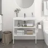 Image de vidaXL Cadre de lavabo de salle de bain Blanc 79x38x83 cm Fer338486
