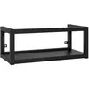 Image de vidaXL Cadre de lavabo de salle de bain mural Noir 79x38x31 cm Fer