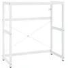 Image de vidaXL Cadre de lavabo de salle de bain Blanc 79x38x83 cm Fer
