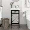 Image de vidaXL Cadre de lavabo de salle de bain Noir 40x38x83 cm Fer338499
