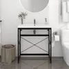 Image de vidaXL Cadre de lavabo de salle de bain Noir 79x38x83 cm Fer338501