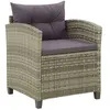 Image de vidaXL Chaise de jardin avec coussins Résine tressée Gris316872