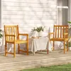 Image de vidaXL Chaises de jardin lot de 2 Bois d'acacia solide316609