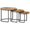 Image de vidaXL Tables gigognes 3 pcs Bois de manguier brut338002