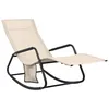 Image de vidaXL Vidaxl Chaise Longue Acier Et Textilène Crème
