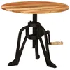 Image de vidaXL Vidaxl Table D'appoint 60x(42-62) Cm Bois Massif D'acacia Et Fonte