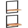 Image de vidaXL Étagères murales 2 pcs 40x24x35 cm Bois d'acacia et acier338460