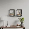Image de vidaXL Étagères murales 2 pcs 25x25x35 cm Bois d'acacia et acier338461