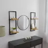 Image de vidaXL Étagères murales 2 pcs 25x25x75 cm Bois d'acacia et acier338462