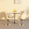 Image de vidaXL Chaises pivotantes à manger lot de 4 Crème Tissu338337