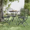 Image de vidaXL Chaises pliables jardin lot de 4 Maille métallique Anthracite
