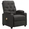 Image de vidaXL Fauteuil de massage inclinable Gris foncé Tissu