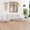Image de vidaXL Salon de jardin 4 pcs Blanc Bois de pin massif3082523