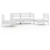 Image de Vidaxl Salon De Jardin 4 Pcs Blanc Bois De Pin Massif