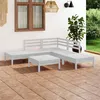 Image de Vidaxl Salon De Jardin 6 Pcs Bois De Pin Massif Blanc
