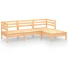 Image de vidaXL Vidaxl Salon De Jardin 4 Pcs Bois De Pin Massif