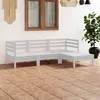Image de Vidaxl Salon De Jardin 4 Pcs Bois De Pin Massif Blanc