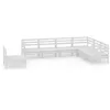 Image de Vidaxl Salon De Jardin 7 Pcs Bois De Pin Massif Blanc