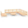 Image de Vidaxl Salon De Jardin 10 Pcs Bois De Pin Massif