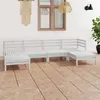 Image de vidaXL Salon de jardin 6 pcs Blanc Bois de pin massif3083335