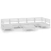 Image de Vidaxl Salon De Jardin 8 Pcs Blanc Bois De Pin Massif