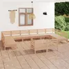 Image de vidaXL Salon de jardin 12 pcs Bois de pin massif