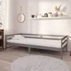 Image de vidaXL Lit de repos avec matelas 90x200 cm Gris Bois de pin massif