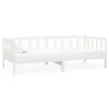 Image de vidaXL Lit de repos avec matelas 90x200 cm Blanc Bois de pin massif
