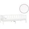 Image de vidaXL Lit de repos avec matelas 90x200 cm Blanc Bois de pin massif