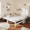 Image de vidaXL Lit coulissant 2x(90x200) cm Blanc Bois de pin massif