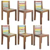 Image de vidaXL Chaises à manger lot de 6 bois de récupération solide3082891