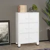 Image de vidaXL Coffre de rangement industriel Blanc 75x40x115 cm Métal339629
