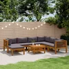Image de Vidaxl Salon De Jardin 8 Pcs Avec Coussin Bois D'acacia Solide
