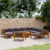 Image de Vidaxl Salon De Jardin 12 Pcs Avec Coussin Bois D'acacia Solide