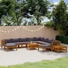 Image de vidaXL Salon de jardin 12 pcs avec coussin Bois d'acacia solide3086912