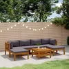 Image de Vidaxl Salon De Jardin 7 Pcs Avec Coussin Bois D'acacia Solide