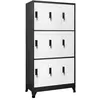 Image de vidaXL Armoire à casiers Anthracite et blanc 90x45x180 cm Acier