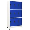 Image de vidaXL Armoire à casiers Gris et bleu 90x45x180 cm Acier339810