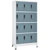 Image de vidaXL Armoire à casiers Gris clair et gris foncé 90x45x180 cm Acier339819