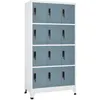 Image de vidaXL Armoire Ã  casiers Gris clair et gris foncÃ© 90x45x180 cm Acier
