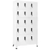 Image de vidaXL Armoire à casiers Blanc 90x40x180 cm Acier339820