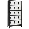 Image de vidaXL Armoire à casiers Anthracite et blanc 90x40x180 cm Acier339824