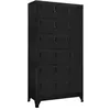 Image de vidaXL Armoire à casiers Noir 90x40x180 cm Acier
