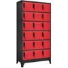 Image de vidaXL Armoire à casiers Anthracite et rouge 90x40x180 cm Acier339833